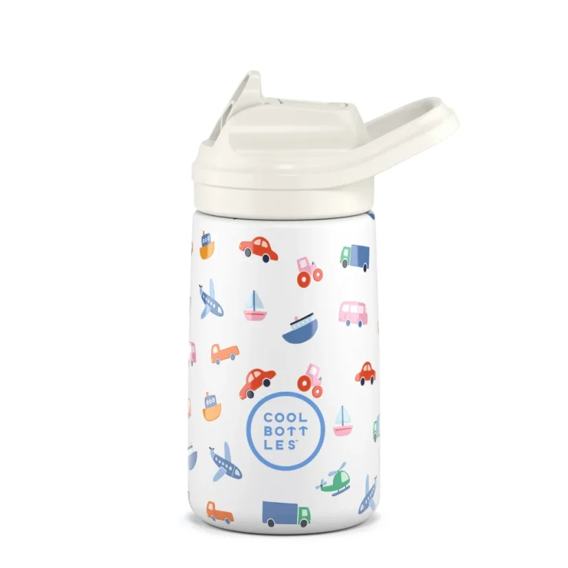 Dětská nerezová termoláhev COOL BOTTLES Kiddie Little Wheels 350 ml 3D