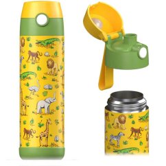 Dětská nerezová termoláhev na pití JARLSON MALI Safari 500 ml