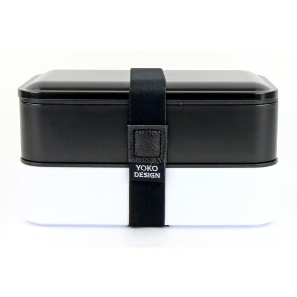 Box na jídlo Yoko Design dvoupatrový černý 1200 ml