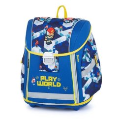 Školní aktovka Oxybag PREMIUM LIGHT Playworld modrá
