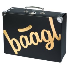 BAAGL Skládací školní kufřík Gold s kováním - Baagl