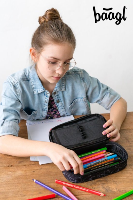 BAAGL Školský peračník etui Wednesday Nevermore - Baagl