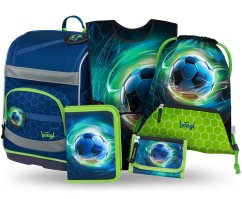BAAGL SADA 5 Zippy Plus Futbalová lopta: aktovka, peračník, vrecko, zástera, peňaženka - Baagl