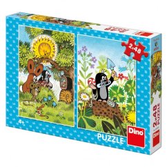 Puzzle Krtek 2x48 dílků 18x26cm v krabici 27x19x4cm - Dino