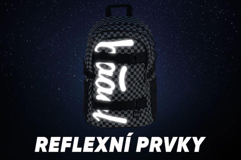 Školní batoh v setu Baagl Skate Ska - 3 díly - tmavý sáček