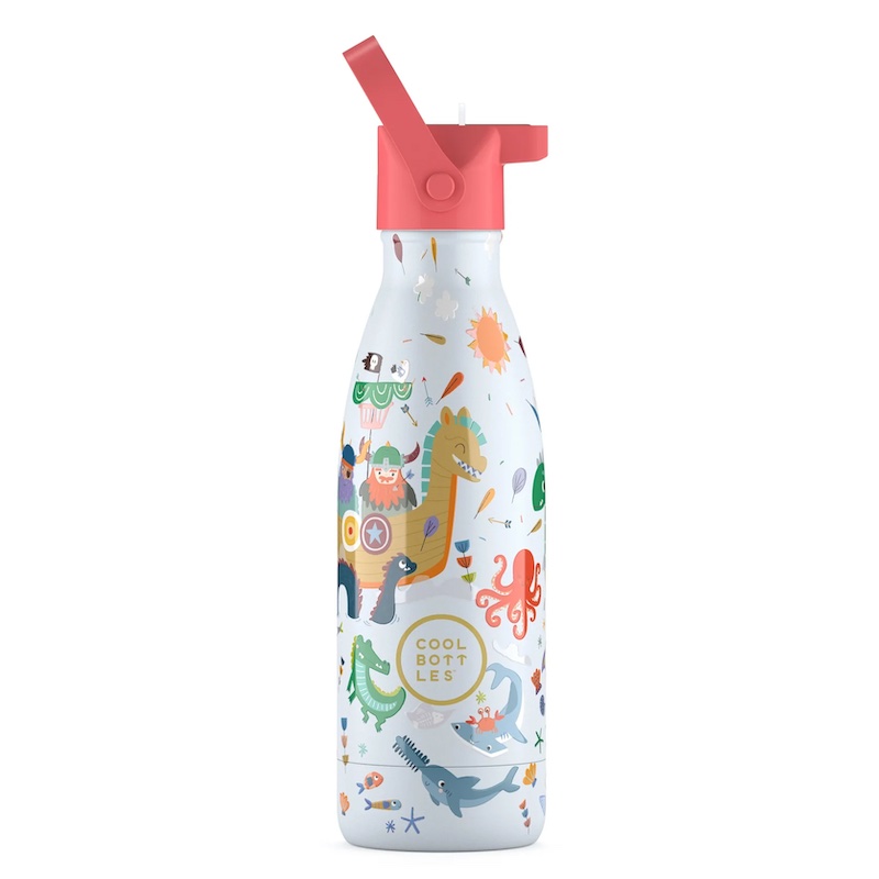 Dětská nerezová termolahev COOL BOTTLES Kids Brave Vikings třívrstvá 350ml 3D
