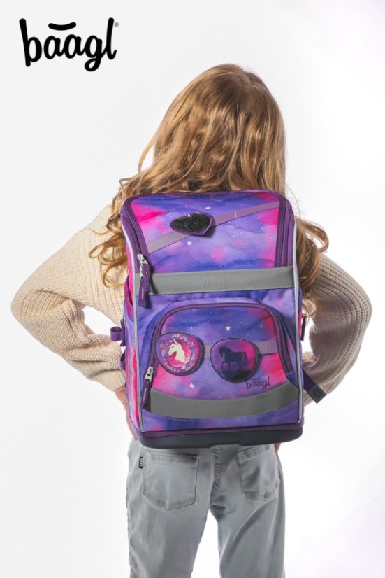 BAAGL SET 5 Zippy Plus Kůň: aktovka, penál, sáček, zástěra, peněženka - Baagl