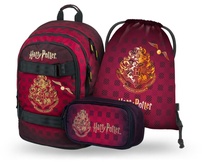 BAAGL SADA 3 Skate Harry Potter Rokfort vínový - Baagl