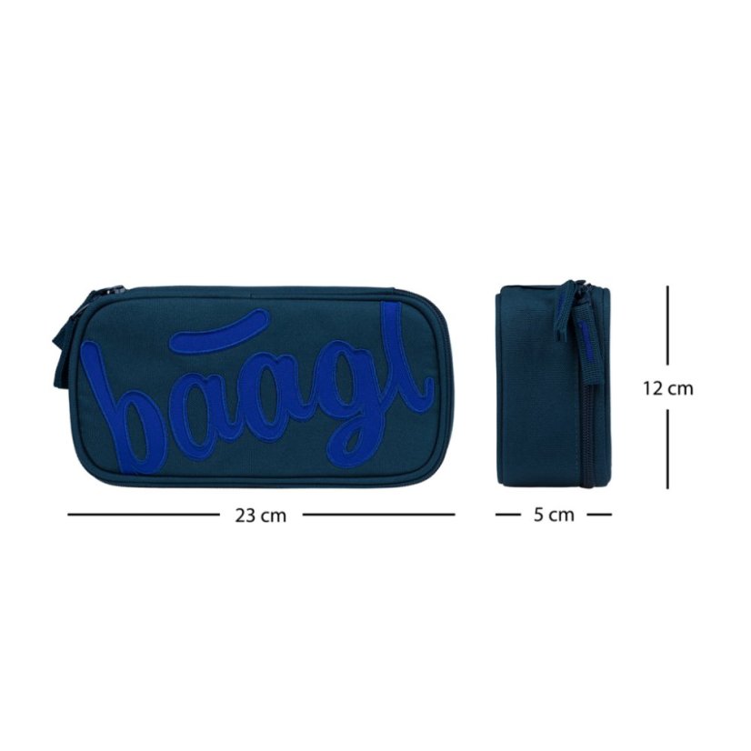 BAAGL Školní penál etue Logo modrý GRS - Baagl