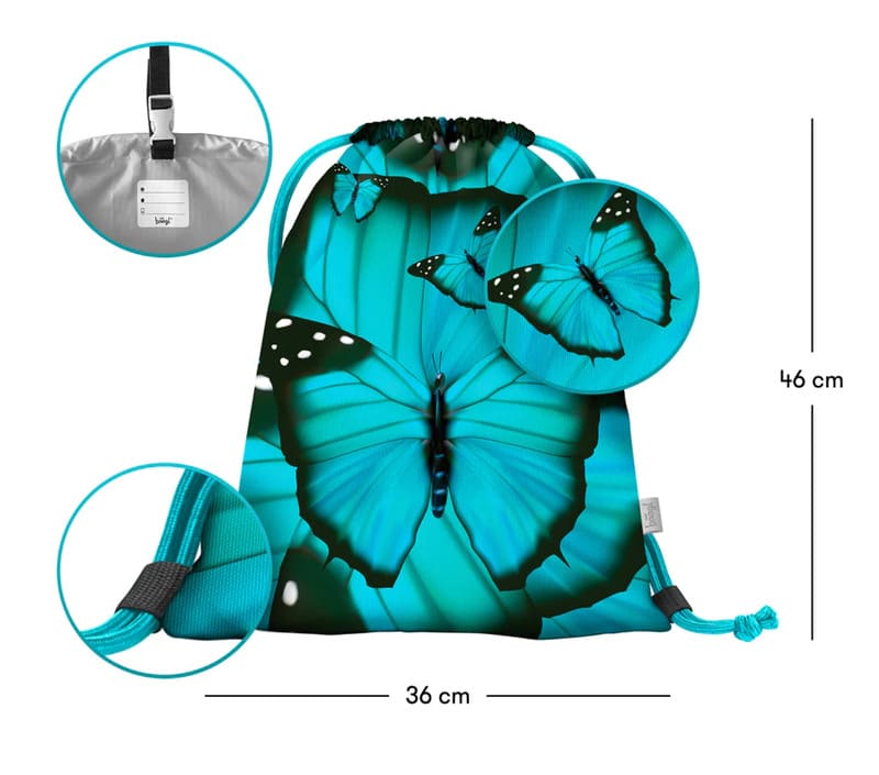 Školní sáček Baagl na obuv Butterfly