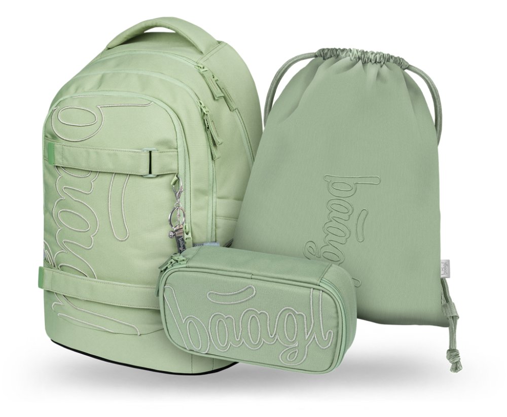 BAAGL SET 3 Skate max Mentol: batoh, penál, sáček