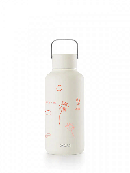 Levně Nerezová láhev na pití Equa Timeless C'est La Vie 600 ml