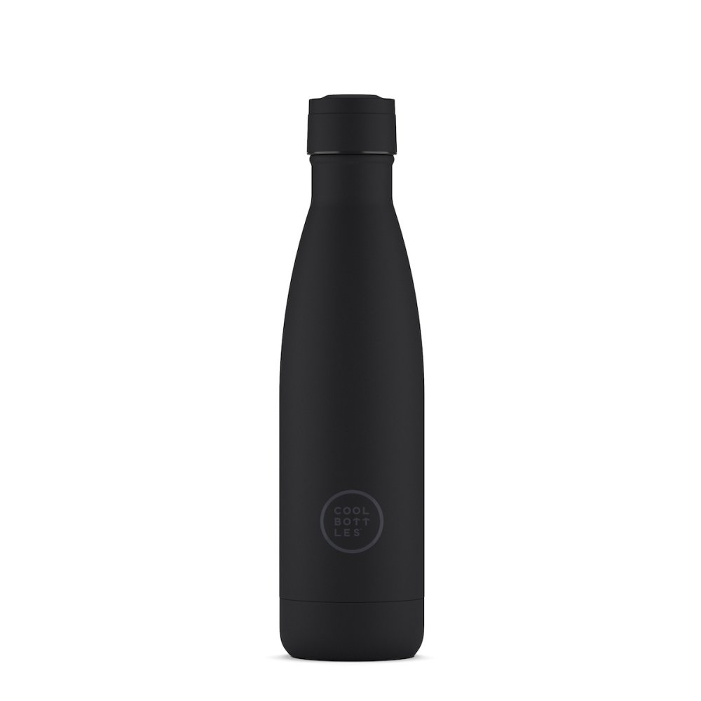 Levně Nerezová termolahev COOL BOTTLES Mono Black třívrstvá 500 ml