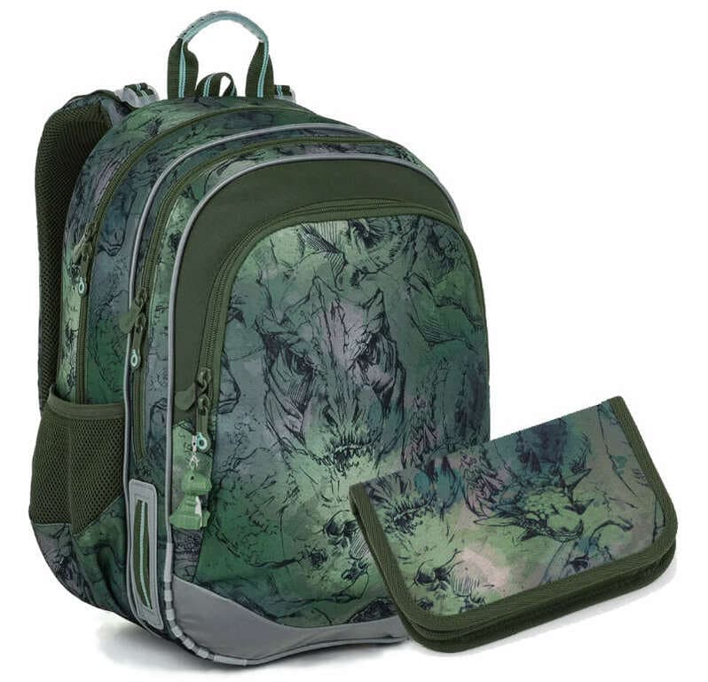 Levně Batoh s dino motivem v setu Topgal ELLY 22015 SET SMALL