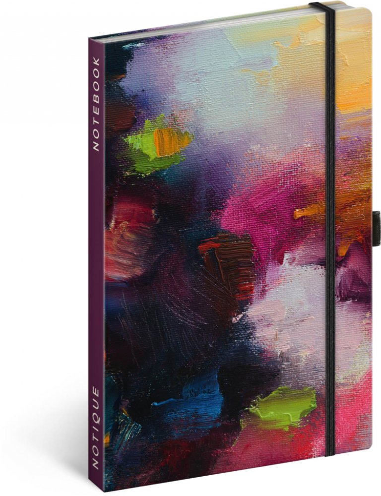 Levně Notes Růžová malba, linkovaný, 13 × 21 cm