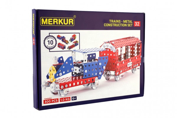 Levně Stavebnice Merkur 032 Železniční modely, 300 dílů, 10 modelů
