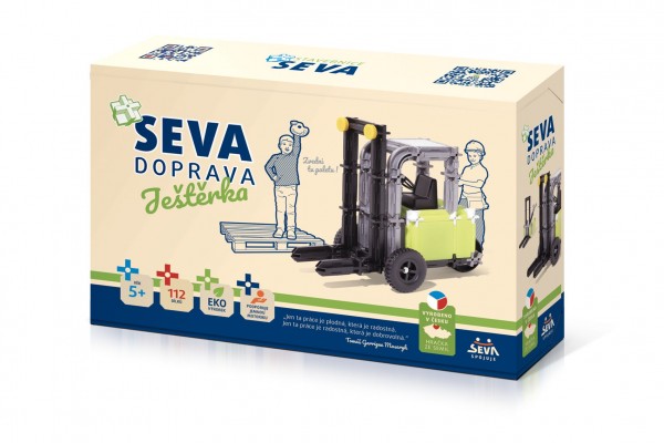 Levně Stavebnice SEVA DOPRAVA Ještěrka plast 112 dílků