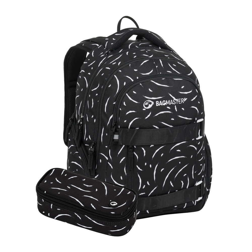 Levně Bagmaster NOMAD 25 A studentský set – černo-bílý