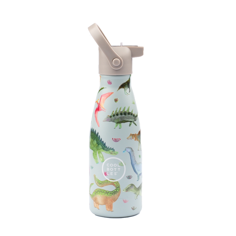 Levně Dětská nerezová termolahev COOL BOTTLES Kids Dinos planet třívrstvá 260ml 3D