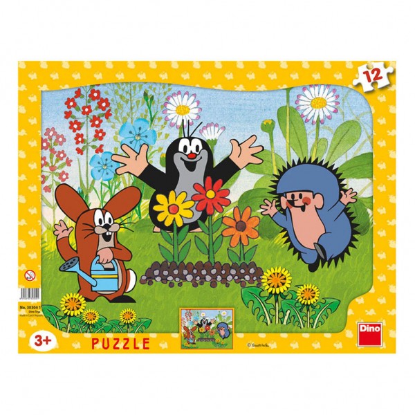 Levně Puzzle Krtek zahradník 12 dílků deskové