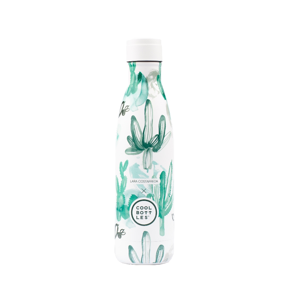 Nerezová termolahev COOL BOTTLES Xclusive! Watercolor Cactus třívrstvá 500ml - poškozené balení