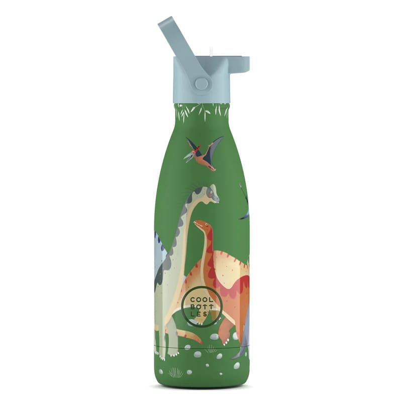 Levně Dětská nerezová termolahev COOL BOTTLES Kids Jurassic Era třívrstvá 350ml 3D