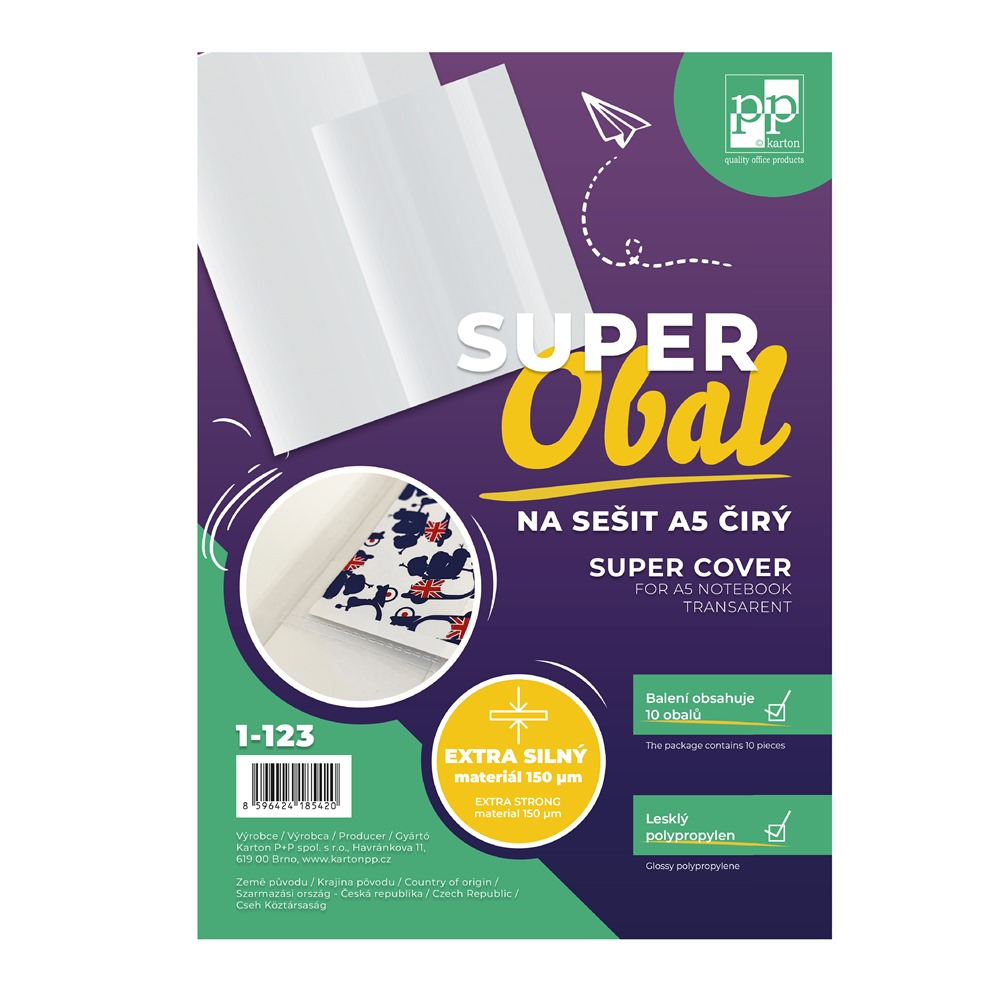 Levně SUPEROBAL na sešit A5 čirý Oxybag bal.10ks 150 mic