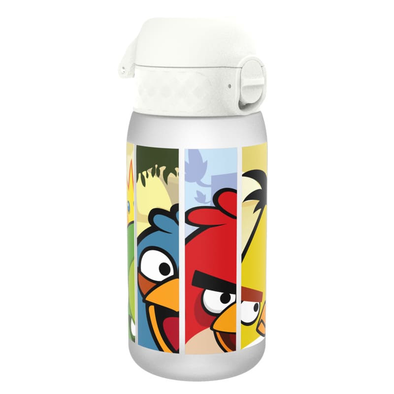 Levně Láhev na pití ion8 One Touch Angry Birds Stripe faces 350 ml