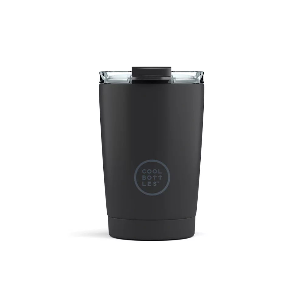 Nerezový termohrnek COOL BOTTLES Mono Black třívrstvý 330ml