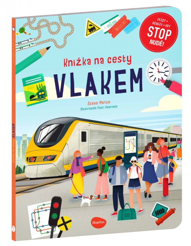 Levně Knížka na cesty VLAKEM – Stop nudě: kvízy, rébusy, hry