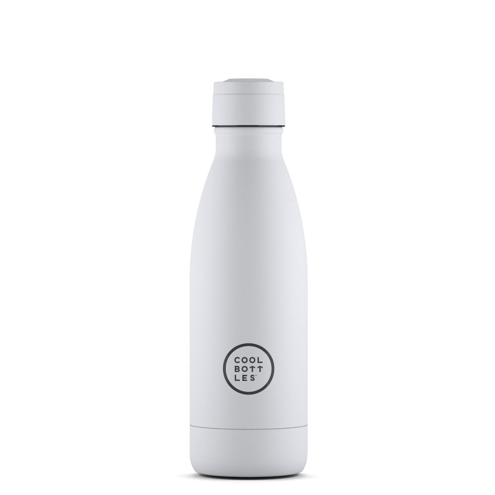 Levně Nerezová termolahev COOL BOTTLES Mono White třívrstvá 350 ml