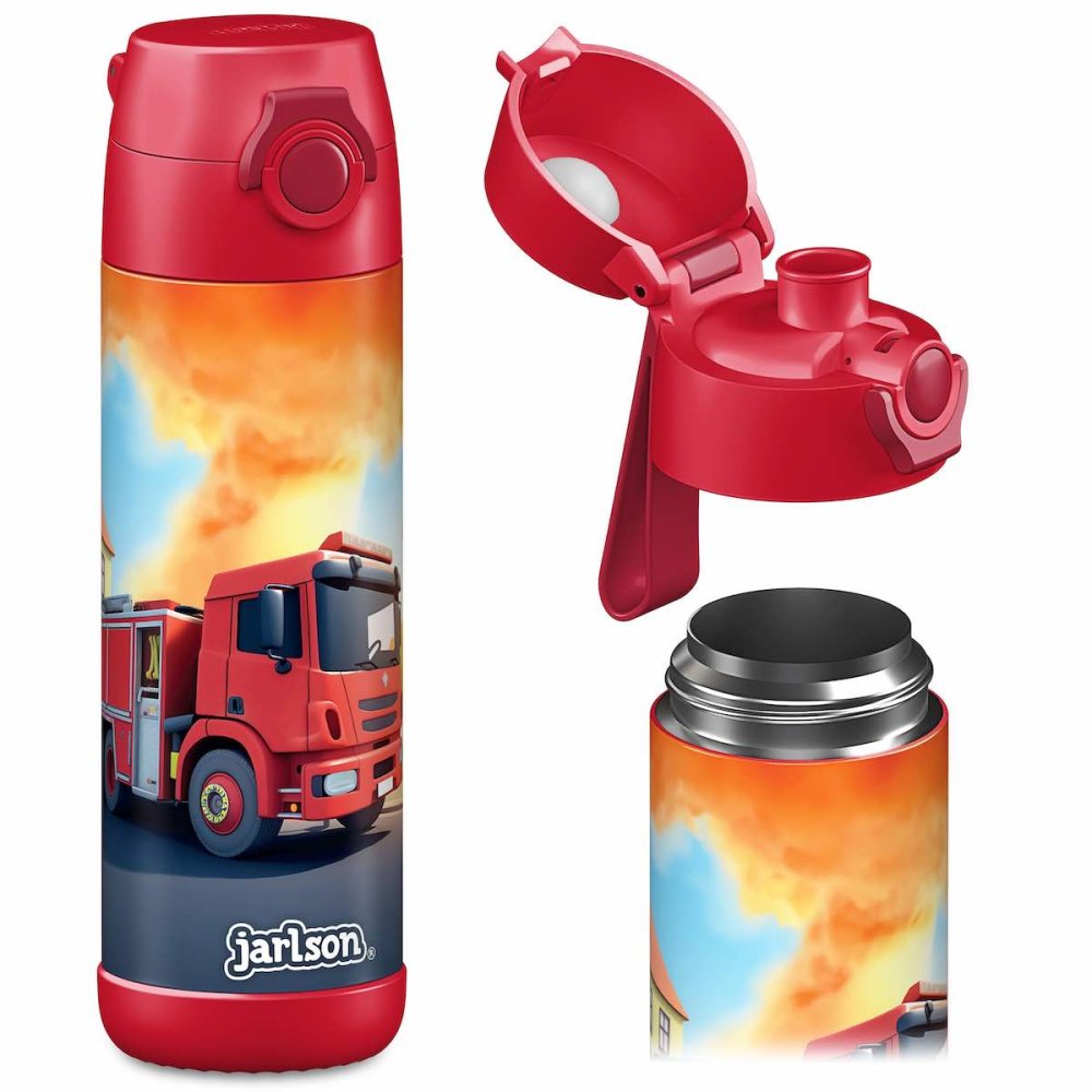 Levně Dětská nerezová termoláhev na pití JARLSON MALI Hasiči 500 ml