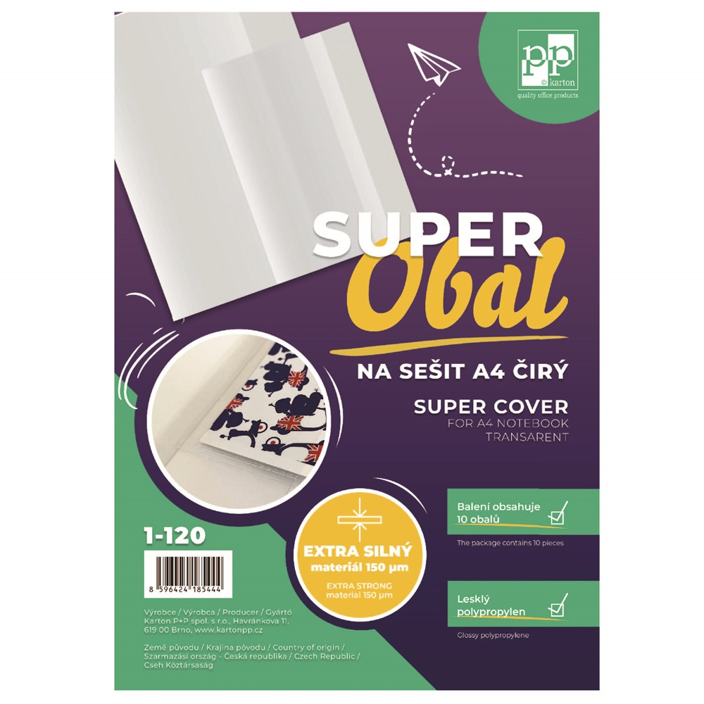 Levně SUPEROBAL na sešit A4 čirý Oxybag bal.10ks 150 mic
