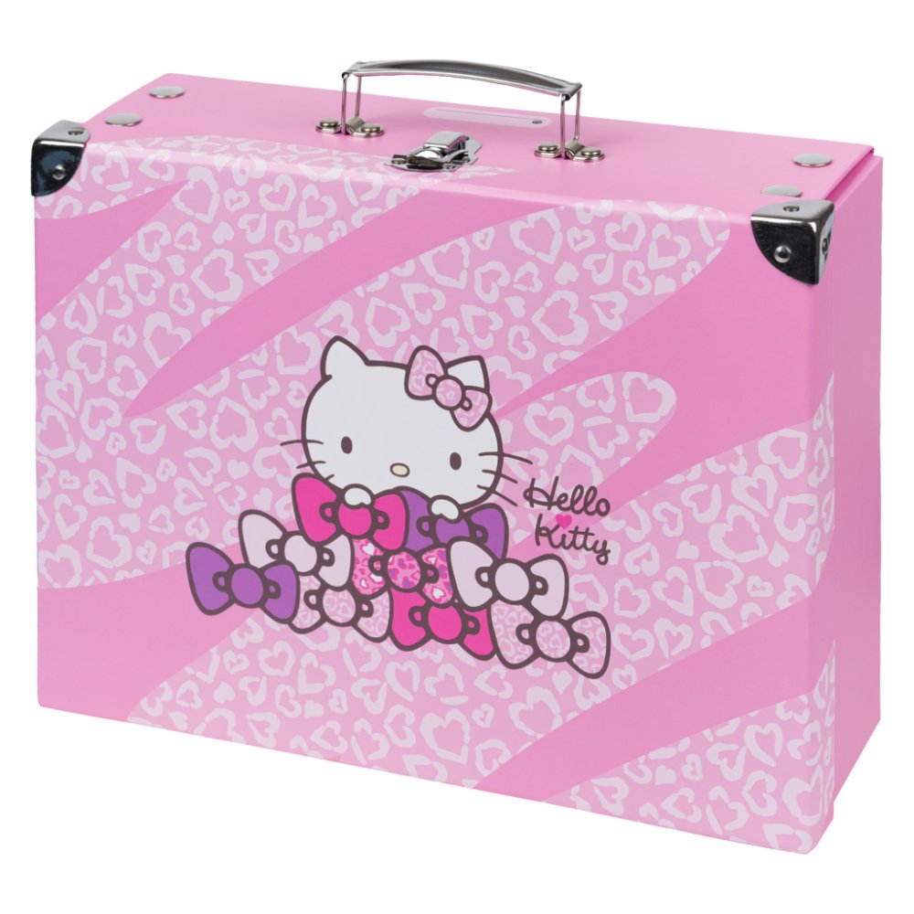 BAAGL Skládací školní kufřík Hello Kitty Sweet Leopard s kováním