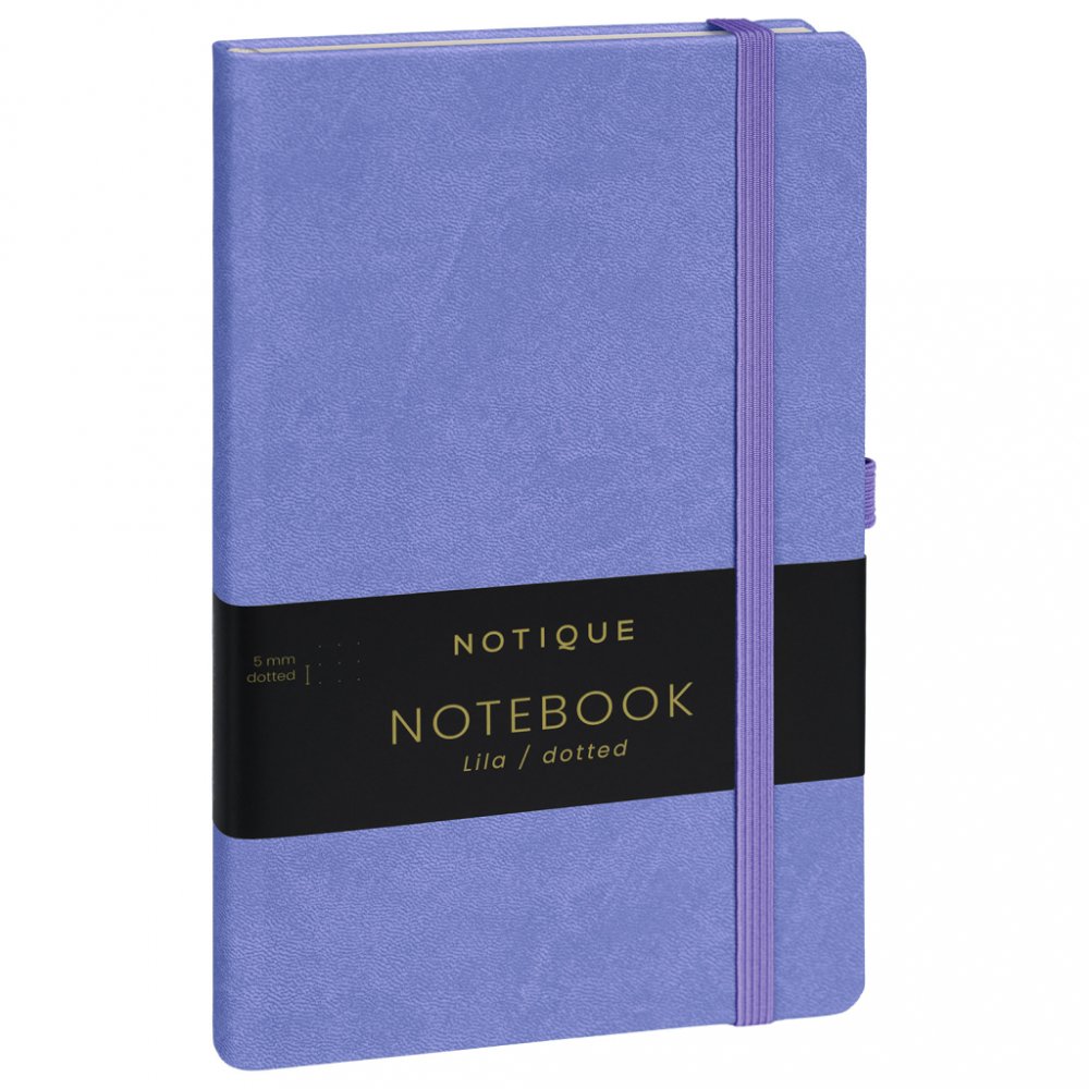 Levně Notes Lila, tečkovaný, 13 × 21 cm
