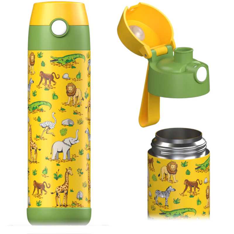 Levně Dětská nerezová termoláhev na pití JARLSON MALI Safari 500 ml