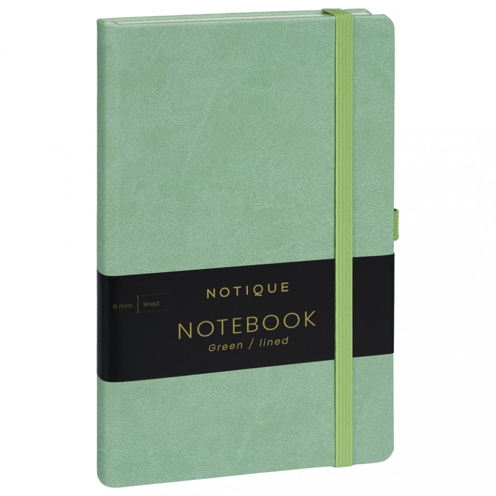 Levně Notes Zelený, linkovaný, 13 × 21 cm
