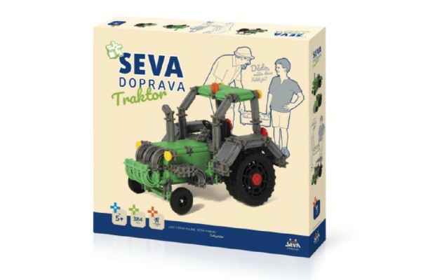 Levně Stavebnice SEVA DOPRAVA Trakor plast 384 dílků