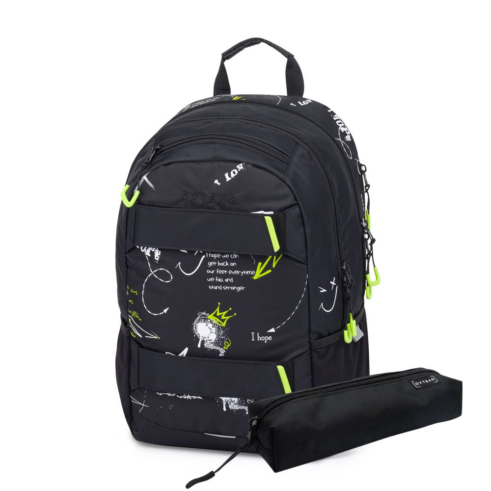 Studentský batoh + etue OXY Sport Graffiti + dárek