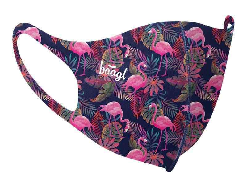 Levně Antibakteriální rouška pro dospělé Baagl Flamingo