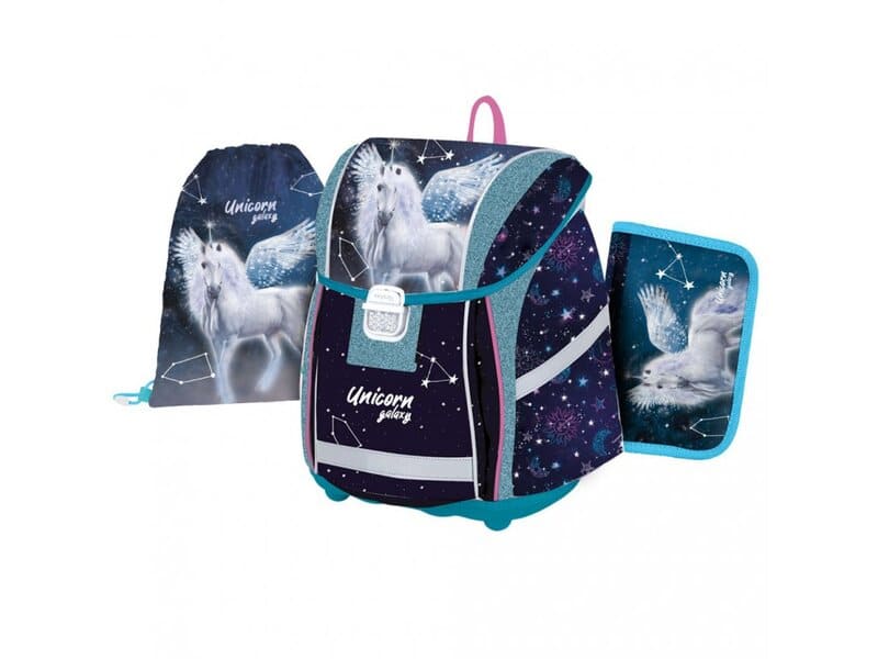 Školní aktovka v setu pro prvňáčky Oxybag PREMIUM LIGHT Pegas - 3 díly