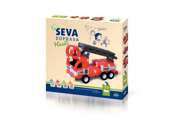 Levně Stavebnice SEVA DOPRAVA Hasiči plast 545 dílků