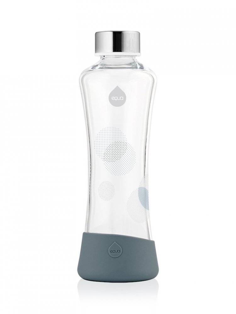 Láhev na pití Equa Squeeze Metallic Silver 550 ml