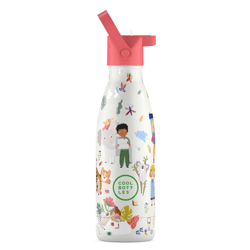 Levně Dětská nerezová termolahev COOL BOTTLES Kids Curious Explorers třívrstvá 350ml 3D