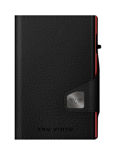 Levně Vegan Bio Wine peněženka TRU VIRTU CLICK & SLIDE - Black / Red