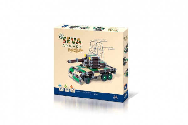 Levně Stavebnice SEVA ARMÁDA Bojová vozidla 436 dílků
