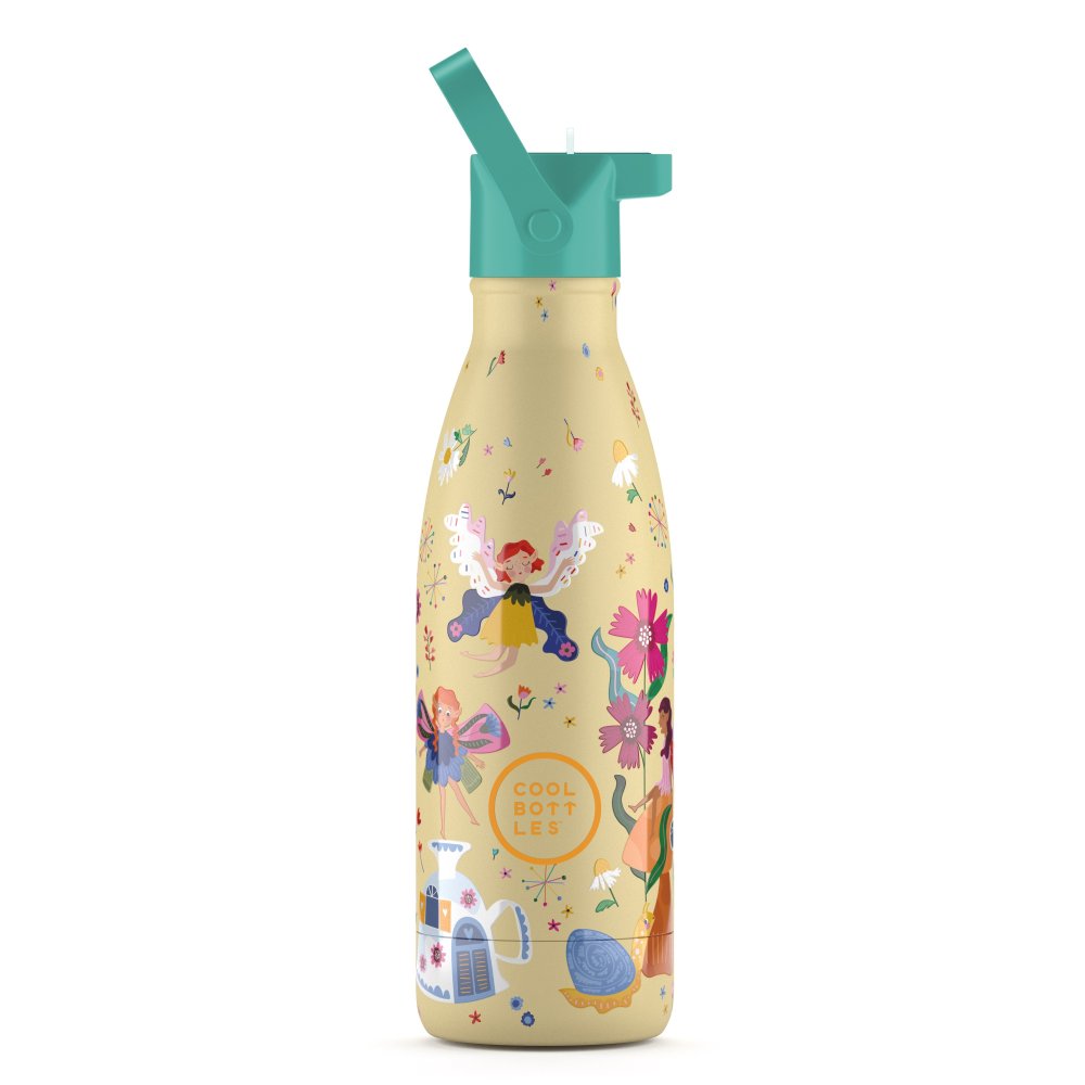 Levně Dětská nerezová termolahev COOL BOTTLES Kids Magical Fairies třívrstvá 350 ml 3D