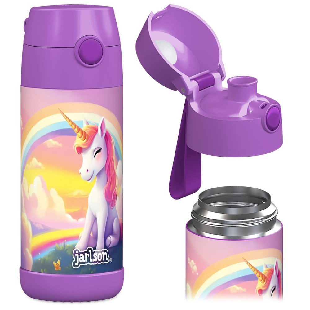 Dětská nerezová termoláhev na pití JARLSON MALI Unicorn 350 ml