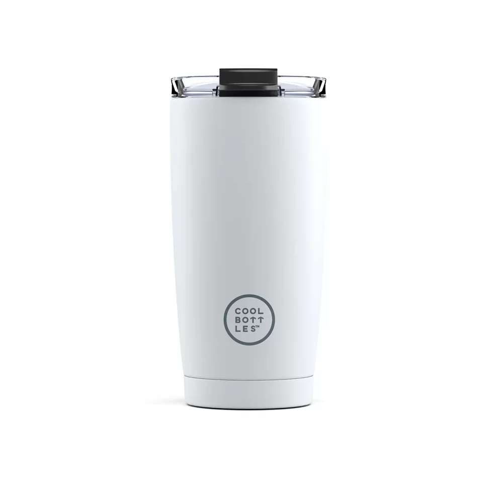 Nerezový termohrnek COOL BOTTLES Mono White třívrstvý 550ml