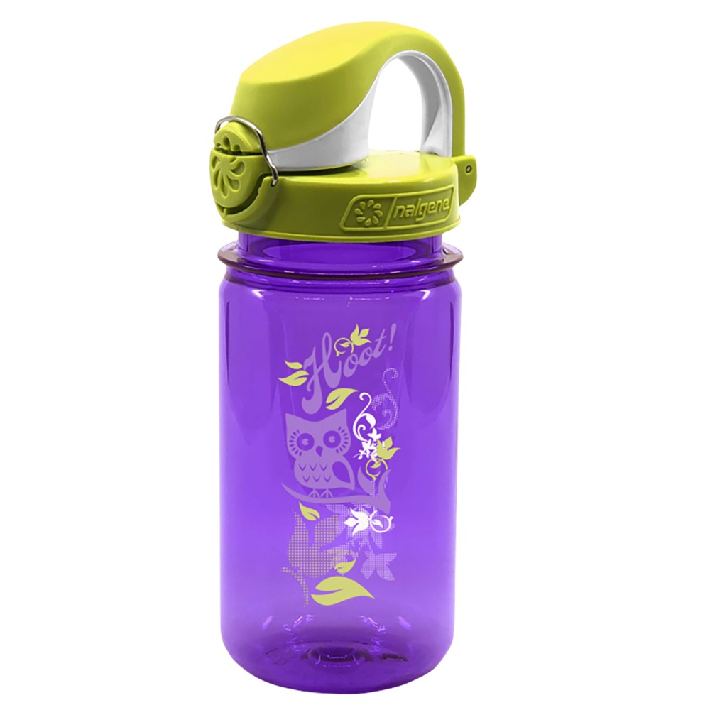 Levně Dětská láhev na pití Nalgene Clear Kids OTF fialová sova